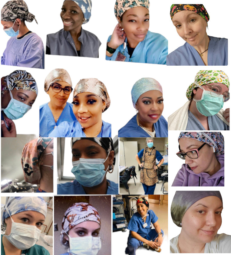 Shark with Glasses Funny Blue Design Pattern ∙ Scrub Cap Soft & Stretchy ∙ Euro or Unisex style hat ∙ Satin lined option ∙ Adjustable Nurse Cap
